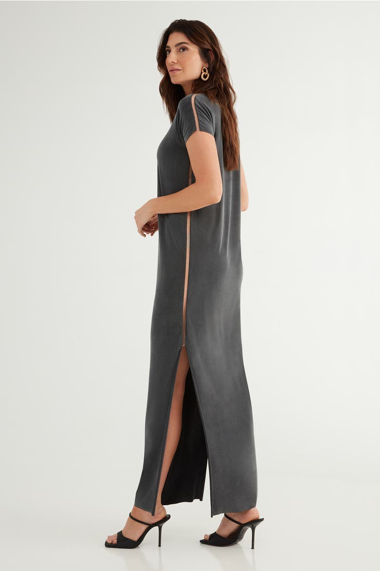 The Cupro Infinity Tee Maxi Dress, Alternate, color, INK