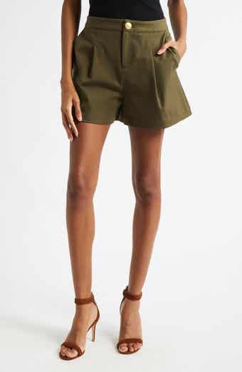 L'AGENCE Saige Pleated Safari Shorts