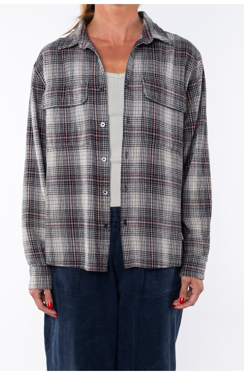 ARIKO Gender Inclusive Summer Softy Plaid Shirt, Main, color, Black / Red