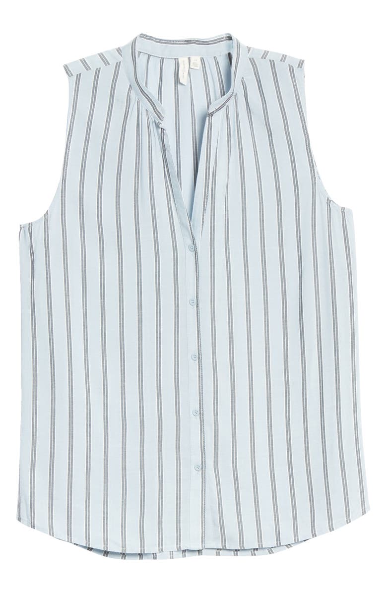 Treasure & Bond Windowpane Plaid Sleeveless Blouse, Main, color, 