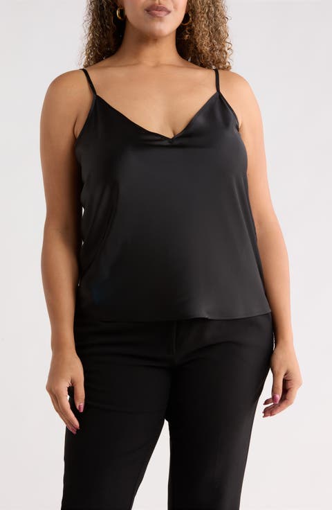 Satin V-Neck Camisole (Plus)
