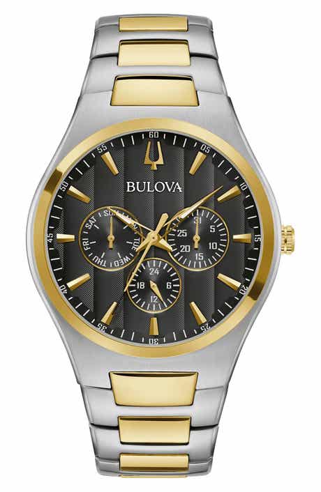 BULOVA Two-Tone Bracelet Strap Multifunction Watch, 42mm