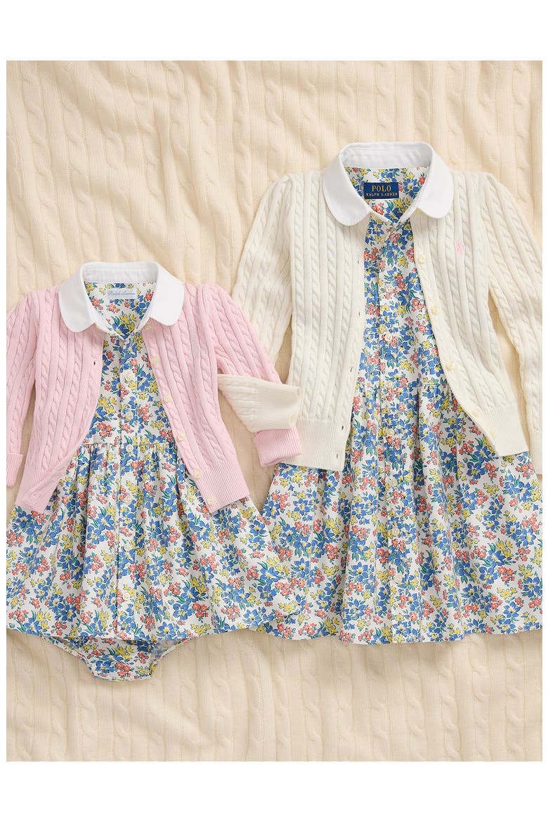 Cotton Mini Cable Cardigan, Alternate, color, HINT OF PINK