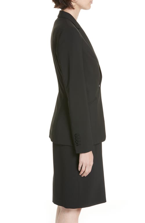 Hugo Boss Boss Jabina Stretch Tropical Wool Jacket In Black