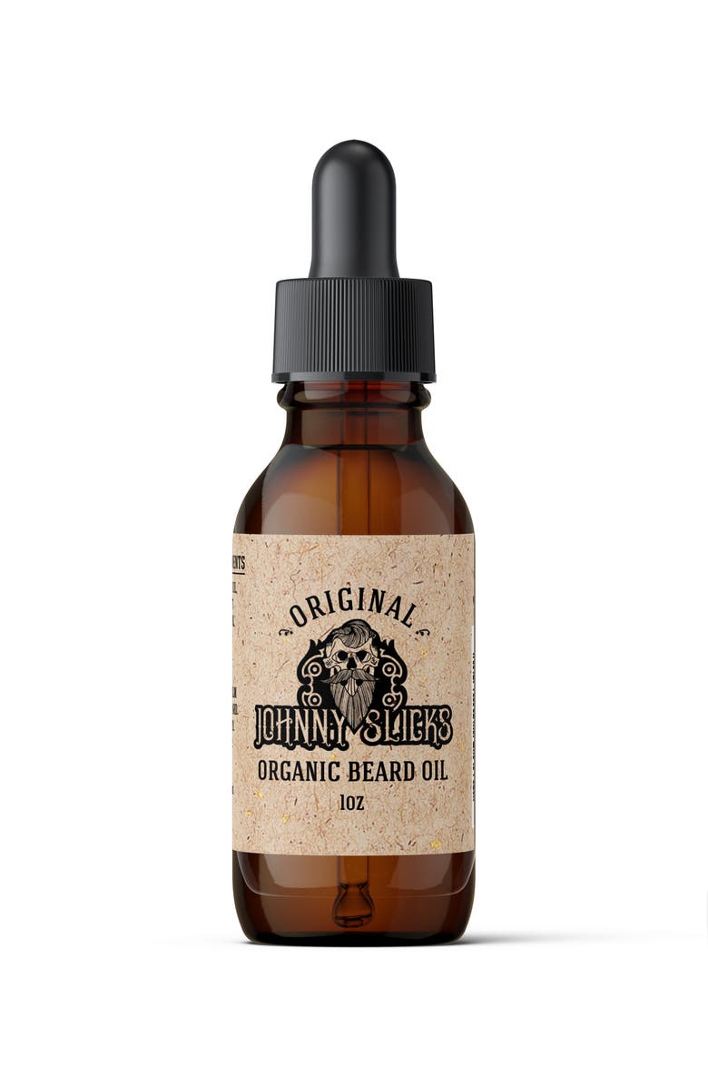 Johnny Slicks Organic Beard Oil, Alternate, color, Biege- Original Fragrance 2Oz
