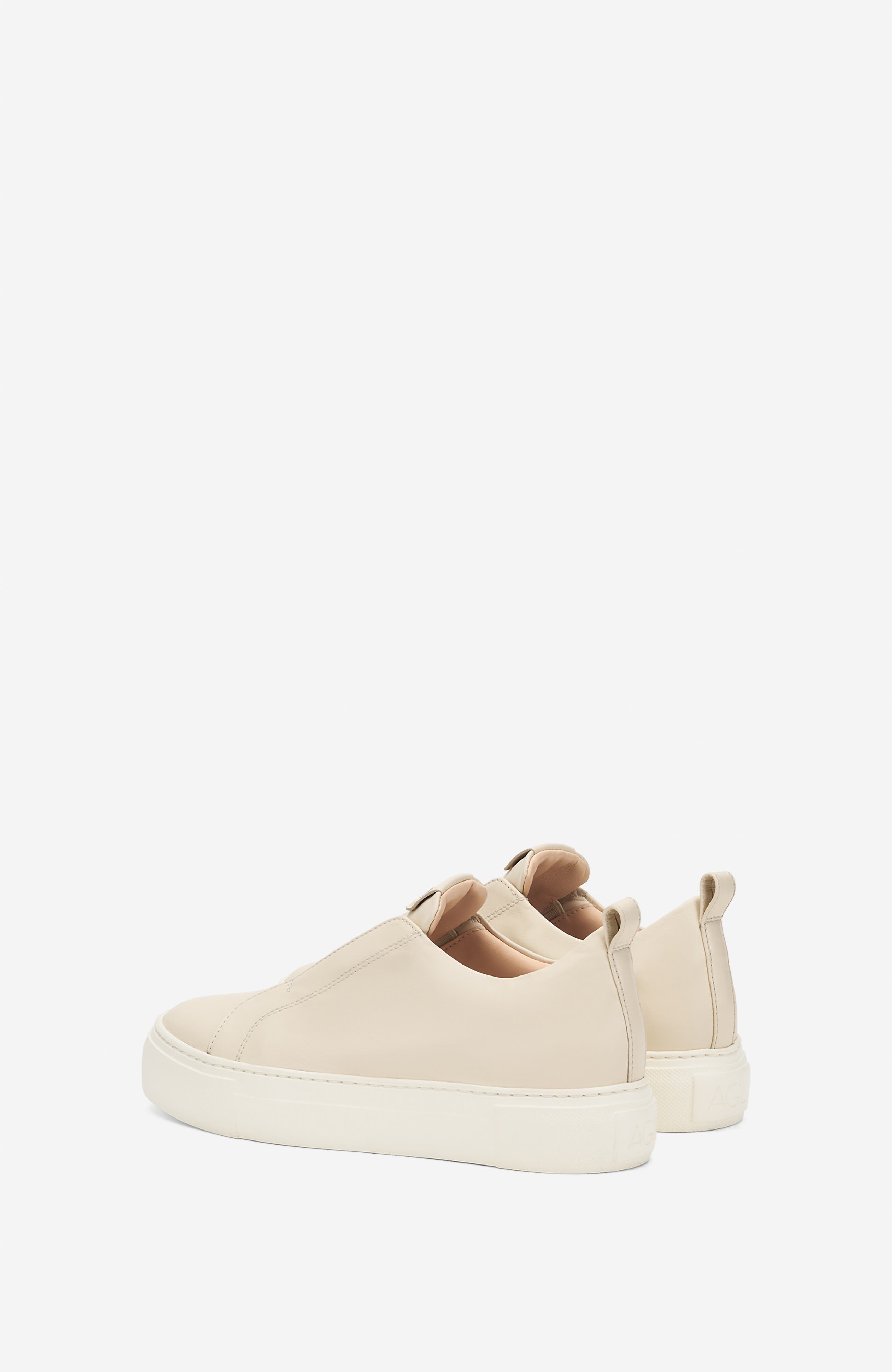 AGL Clementina sneaker in water-resistant velour, Alternate, color, Milky