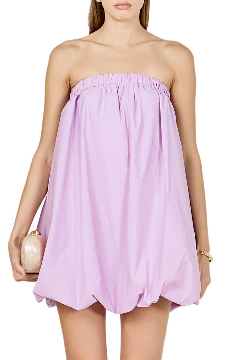 Endless Rose Strapless Bubble Minidress, Alternate, color, Lilac
