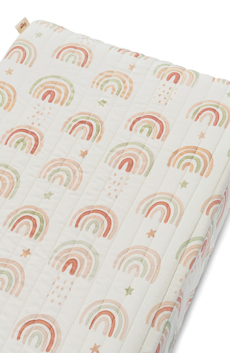 CRANE BABY Quilted Changing Pad Cover, Alternate, color, Beige