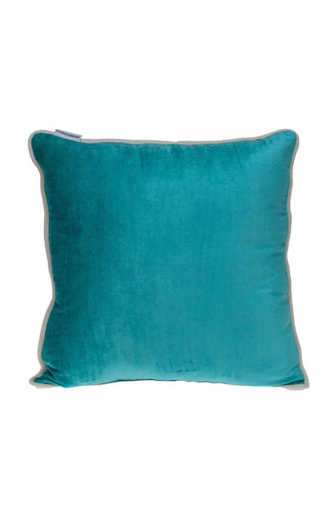 Maia Transitional Aqua Throw Pillow