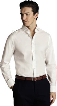 Charles Tyrwhitt Non-Iron Twill Cutaway Slim Fit Shirt Single Cuff