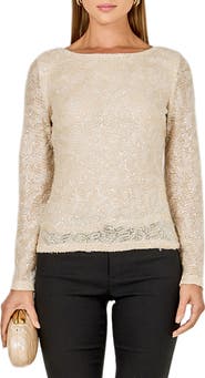 Endless Rose Sequin Scoop Neck Top