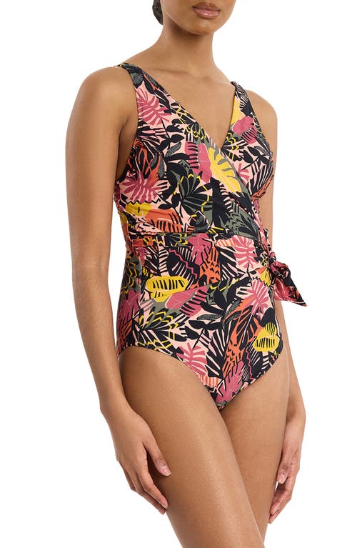 Hanky Panky Wrap Front One-piece Swimsuit In Multi