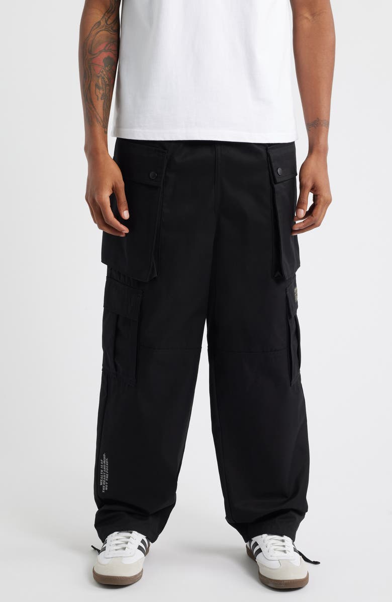 Billionaire Boys Club BB Thrusters Cotton Drawstring Cargo Pants, Main, color, Black