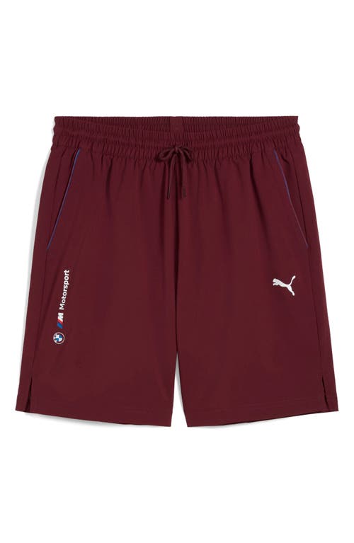 Puma X Bmw M Motorsport Essentials Graphic Shorts In Red
