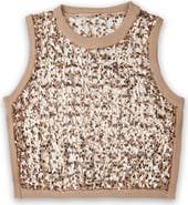 SAACHI Embellished Cropped Openwork Sweater Vest