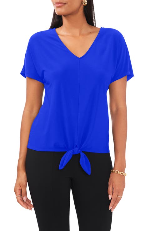 Tie Front V-Neck Top