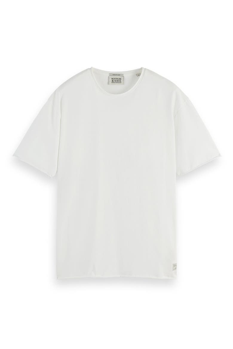 Raw Edge Cotton T-Shirt, Alternate, color, BRIGHT WHITE