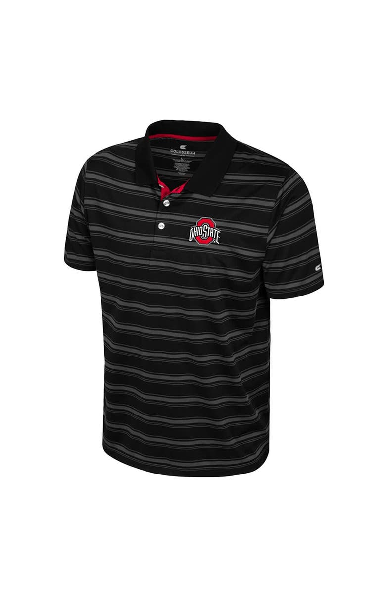 COLOSSEUM Men's Colosseum  Black Ohio State Buckeyes Milk Steak Polo, Alternate, color, Black
