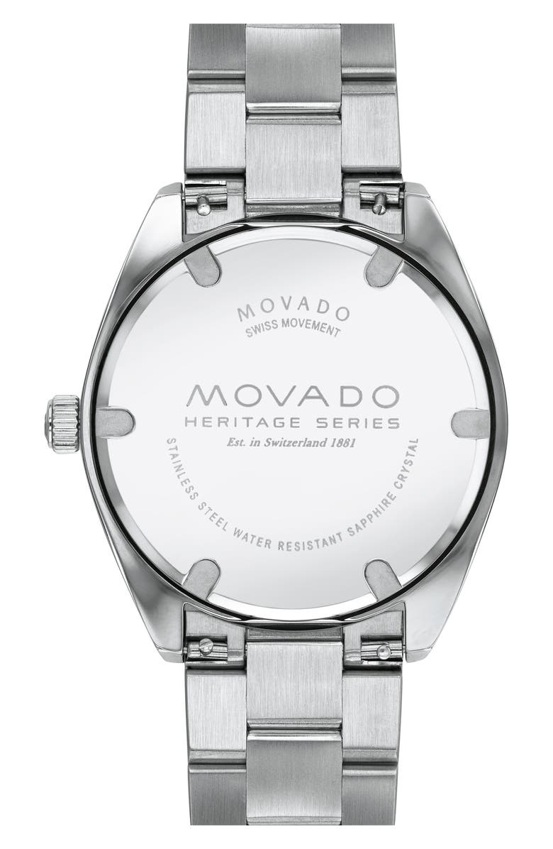 Movado Heritage Bracelet Watch, 39mm, Alternate, color, 