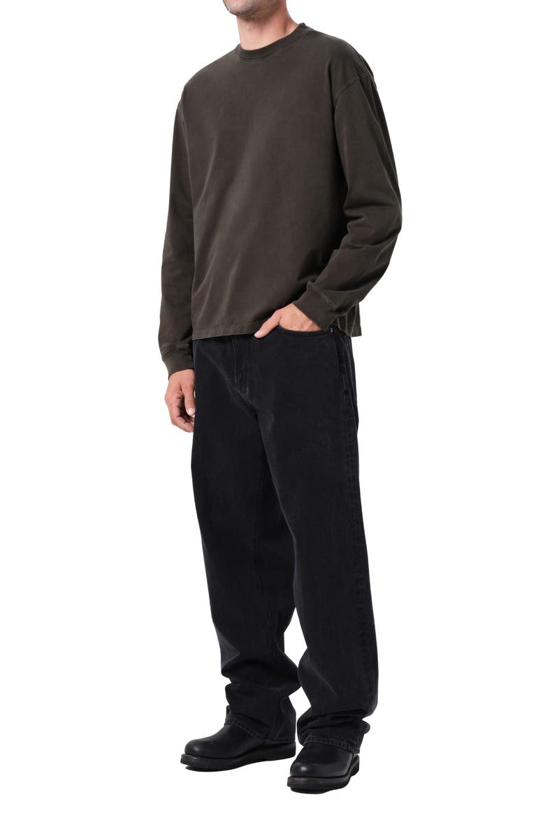 Asha Long Sleeve Cotton T-Shirt, Alternate, color, FRACTURE DARK WASH