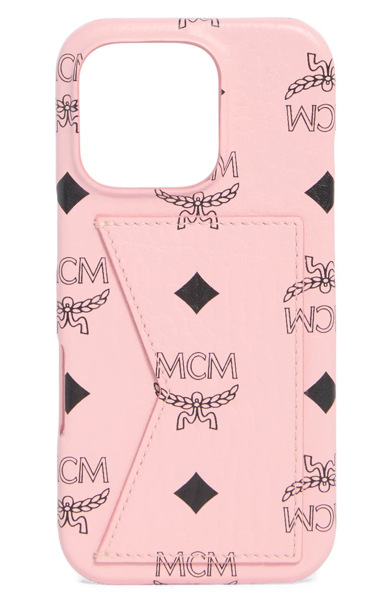 MCM Monogram iPhone 16 Pro Case, Main, color, Soft Pink