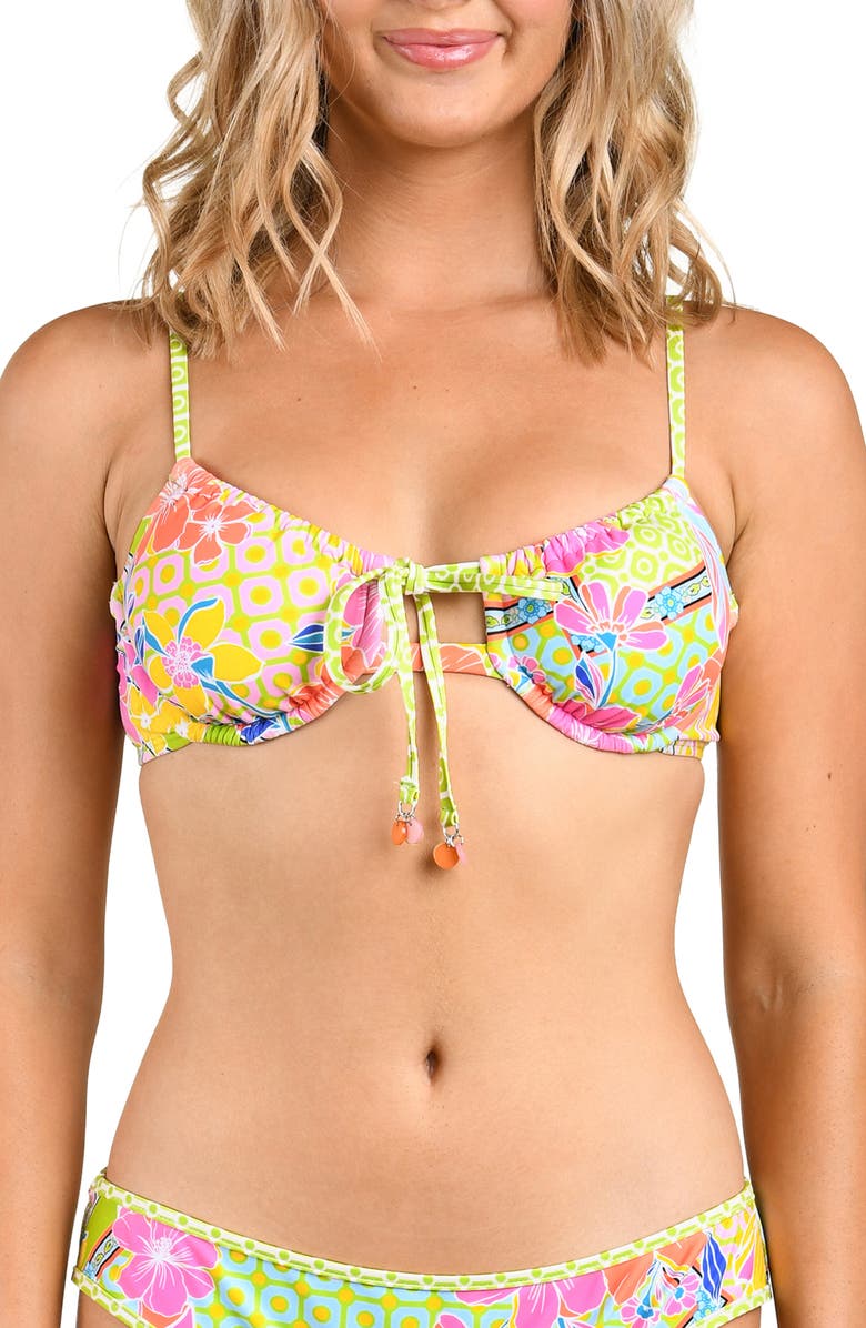 Citrus Across Underwire Bikini Top, Main, color, Green Multi