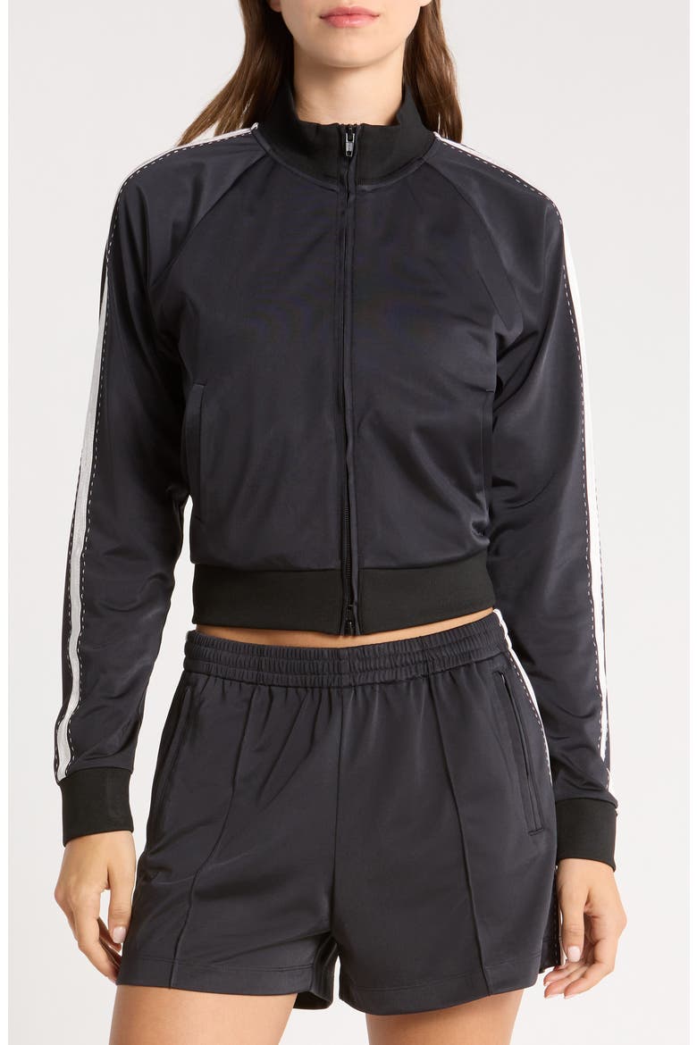 Chloe Track Jacket, Alternate, color, BLKWITHWHITE