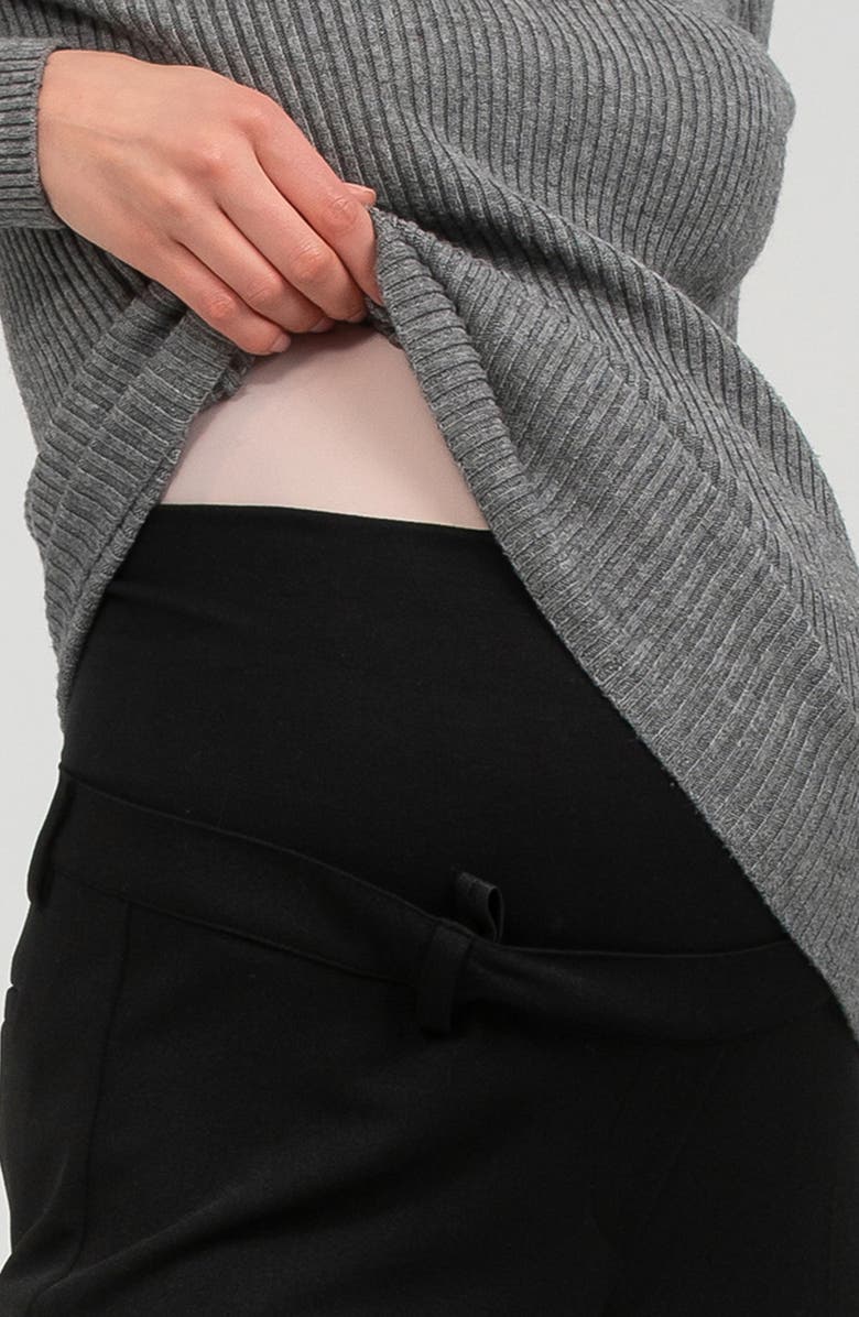 PIETRO BRUNELLI MATERNITY Noah Adjustable Waist Straight Leg Maternity Pants, Alternate, color, Black