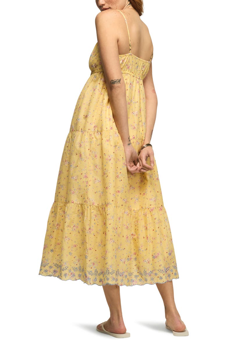 Floral Print Tiered Maxi Dress, Alternate, color, YELLOW FLORAL