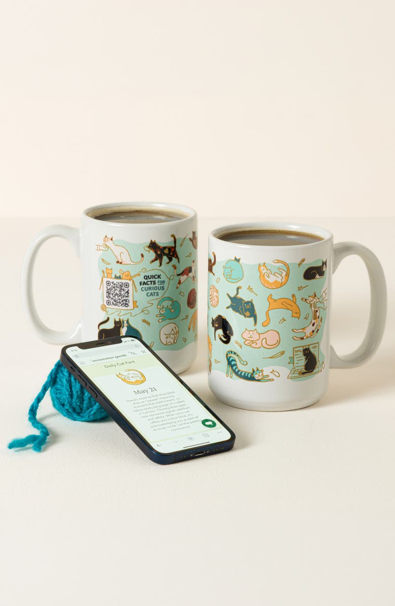 Uncommon Goods Cat Lover Interactive QR Mug, Alternate, color, Multi