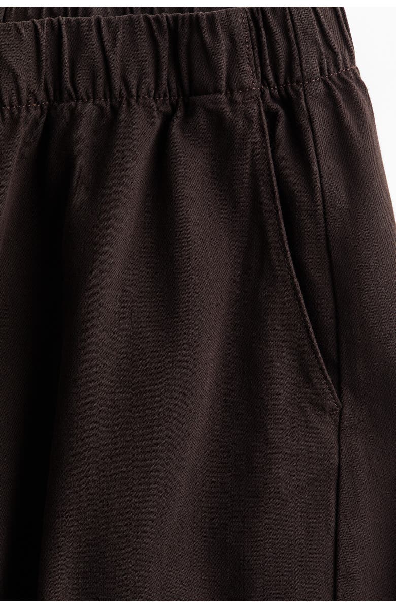 H&M Denim Barrel Trousers, Alternate, color, Dark Brown