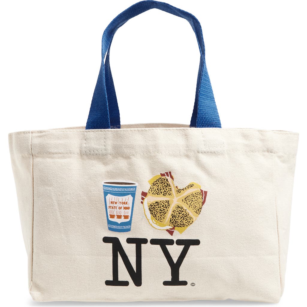 Piccoliny Mini Ny Graphic Tote In Brown