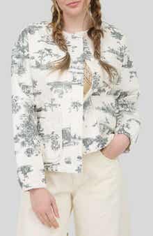 Blu Pepper Quilted Printed Cotton Jacket