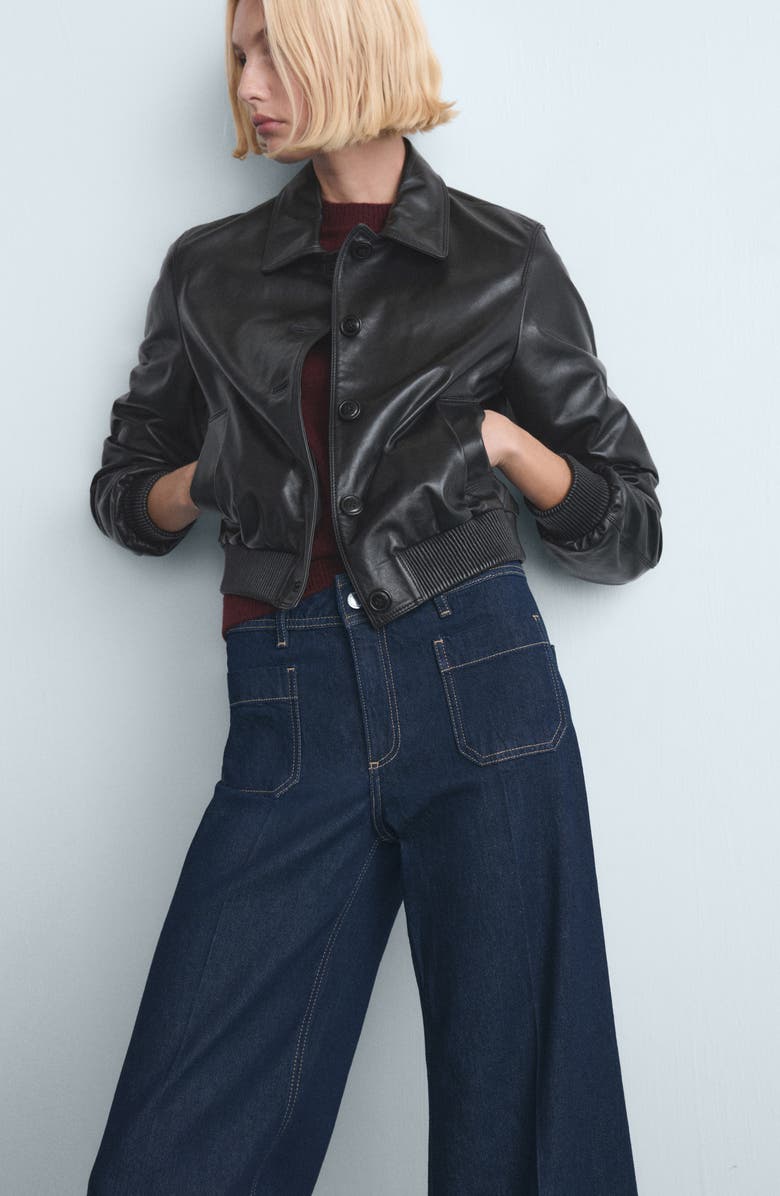 MANGO Wide Leg Jeans, Alternate, color, Open Blue