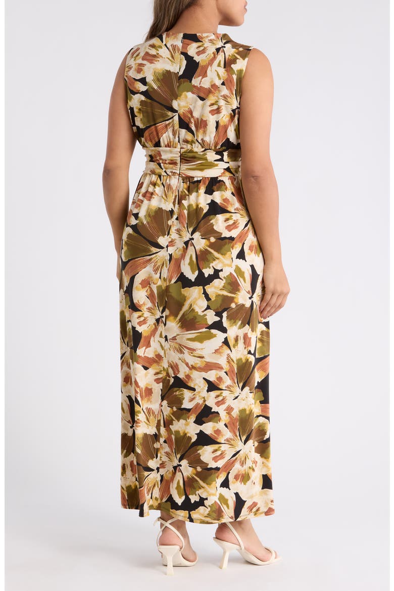 Twist Front Maxi Dress, Alternate, color, ANNE BLACK MULTI