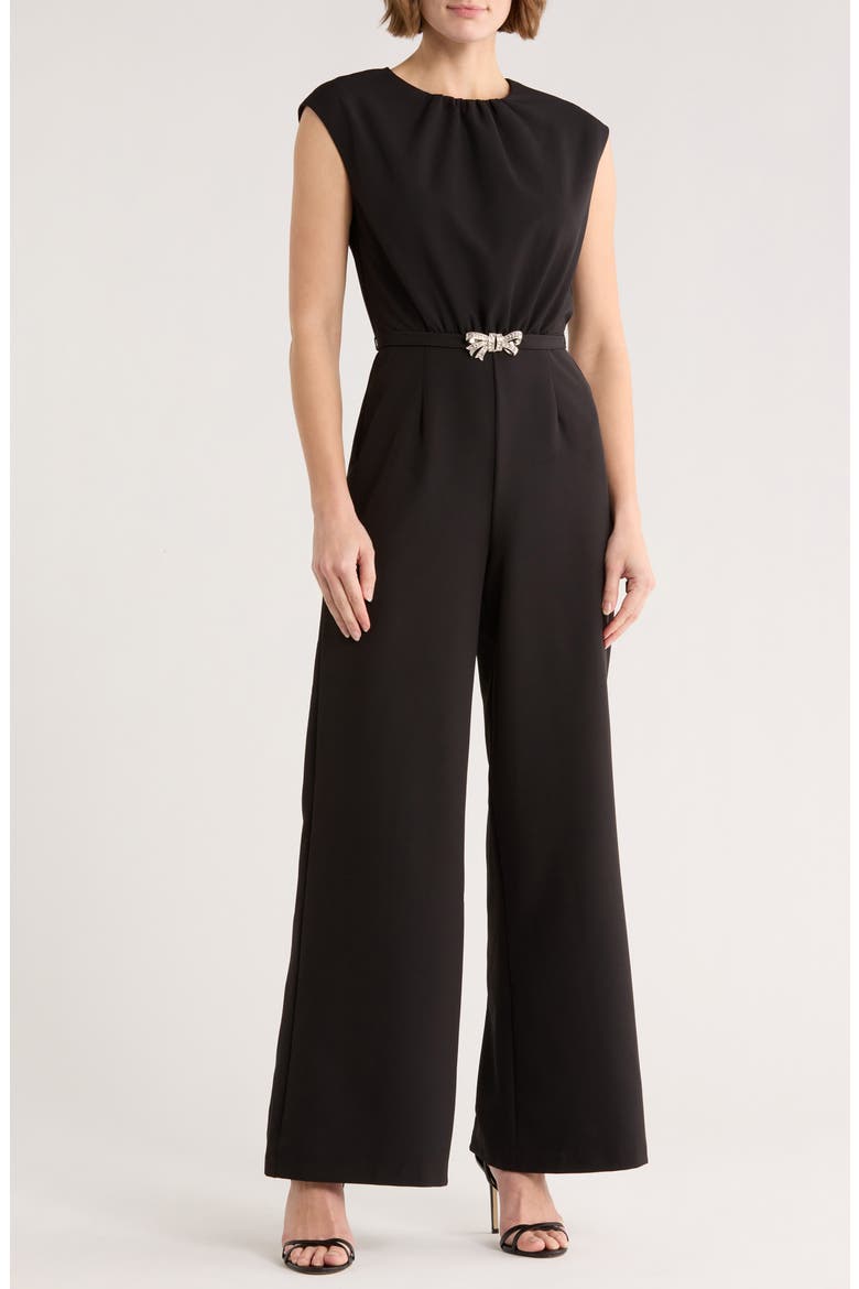 Anya Belted Jumpsuit, Main, color, RICH BLACK