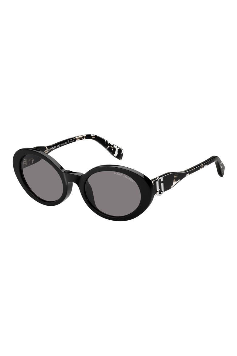 MARC 792/F/S 53mm Oval Sunglasses, Alternate, color, BLACK HAVANA