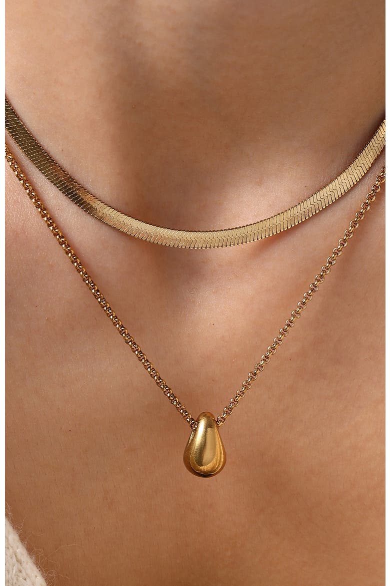 Seraphina Necklace Set, Alternate, color, Gold