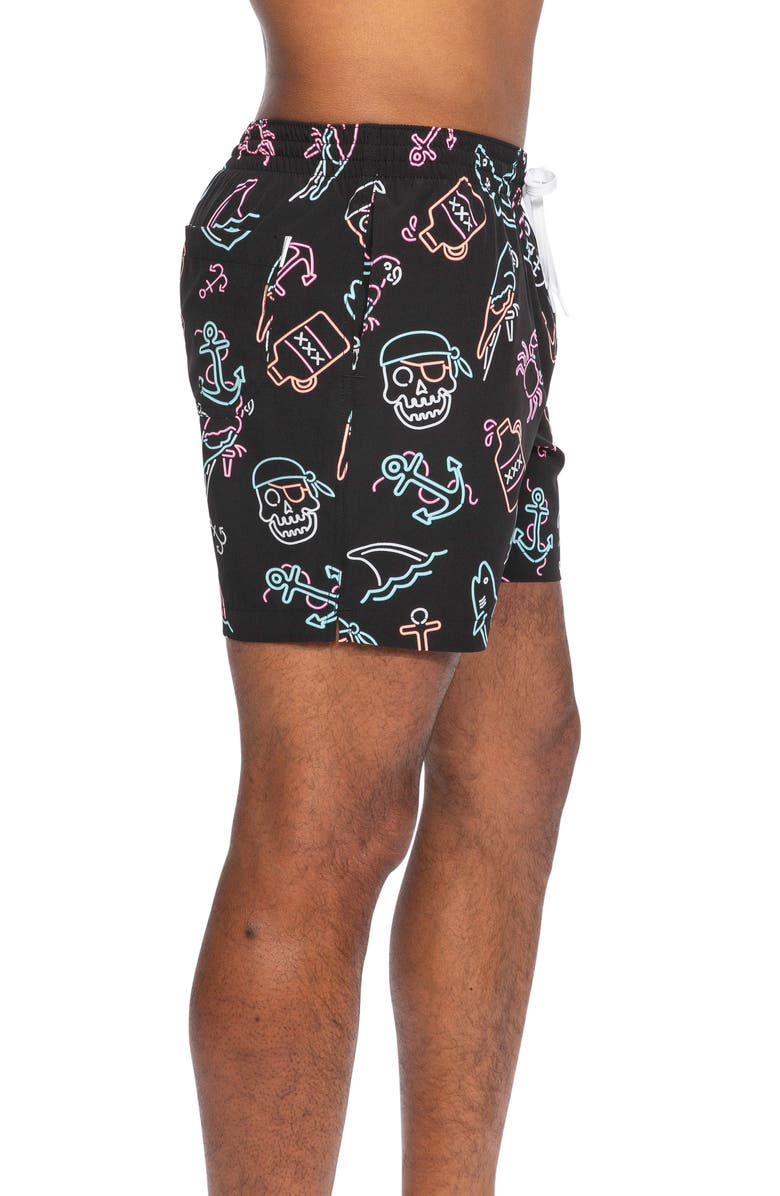 Chubbies I'm the Captain Now Print Swim Trunks, Alternate, color,