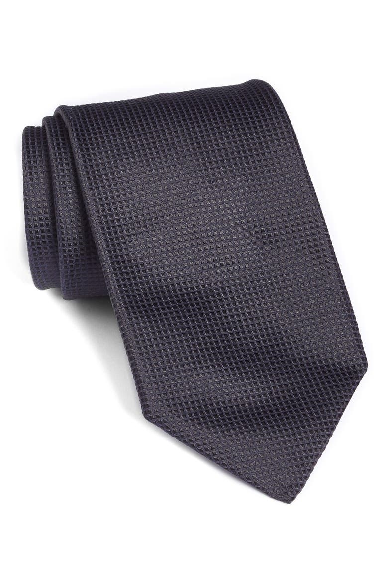 Woven Silk Tie, Main, color, BLACK