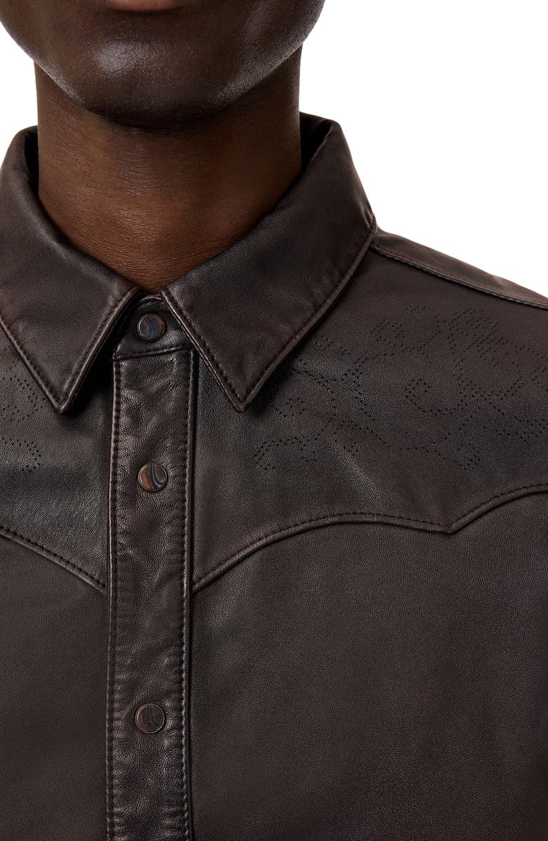 John Varvatos Samuel Leather Shirt Jacket, Alternate, color, 