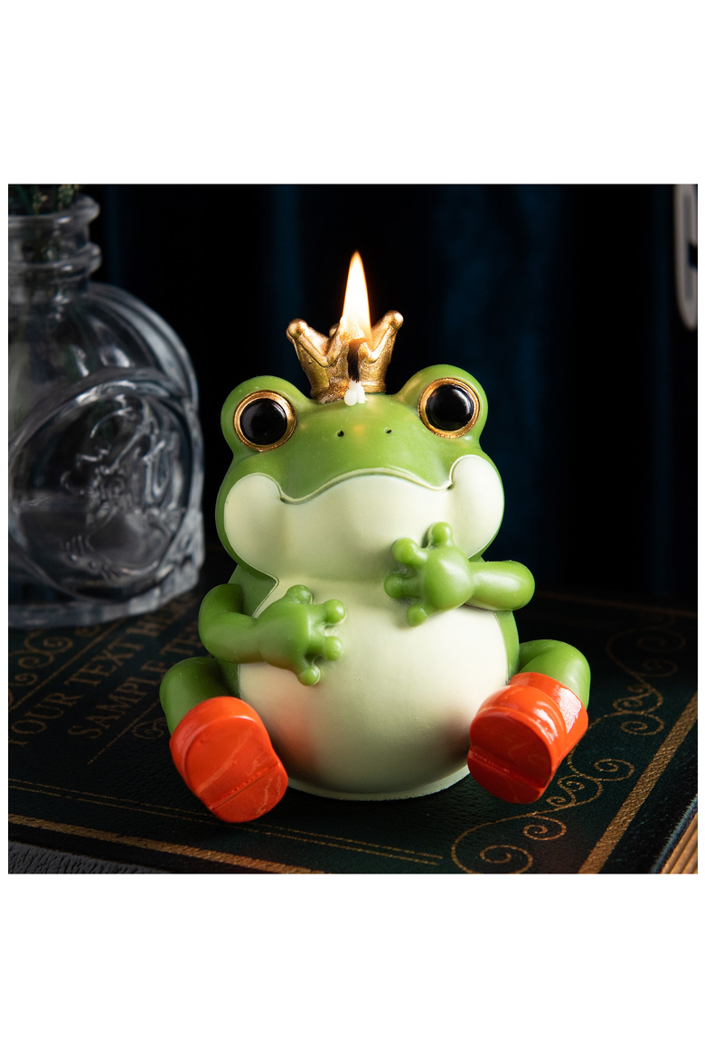 Frog Prince Candle, Alternate, color, Green