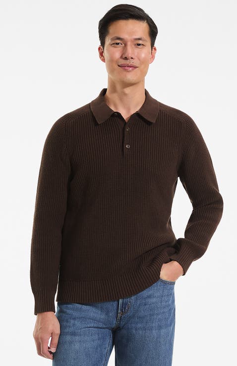 Long Sleeve Drifter Polo Sweater