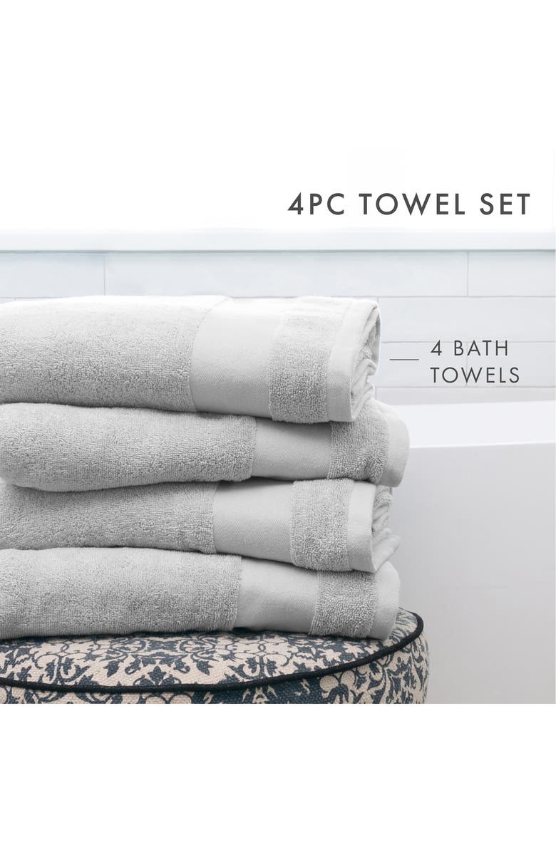 HOMESPUN Ultrasoft Cotton Towel Set, Alternate, color, Light Gray