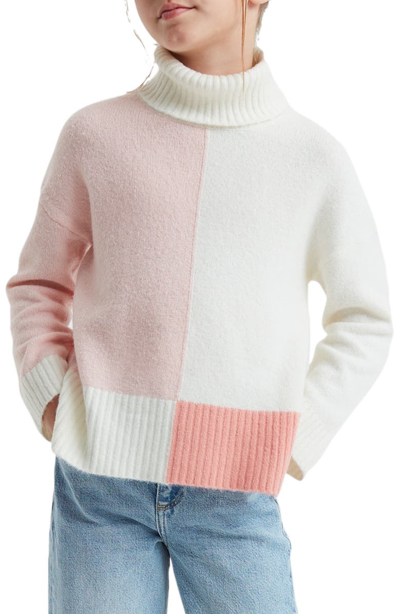 Reiss Kids
 Gio Sr. Colorblock Turtleneck Sweater, Alternate, color, 