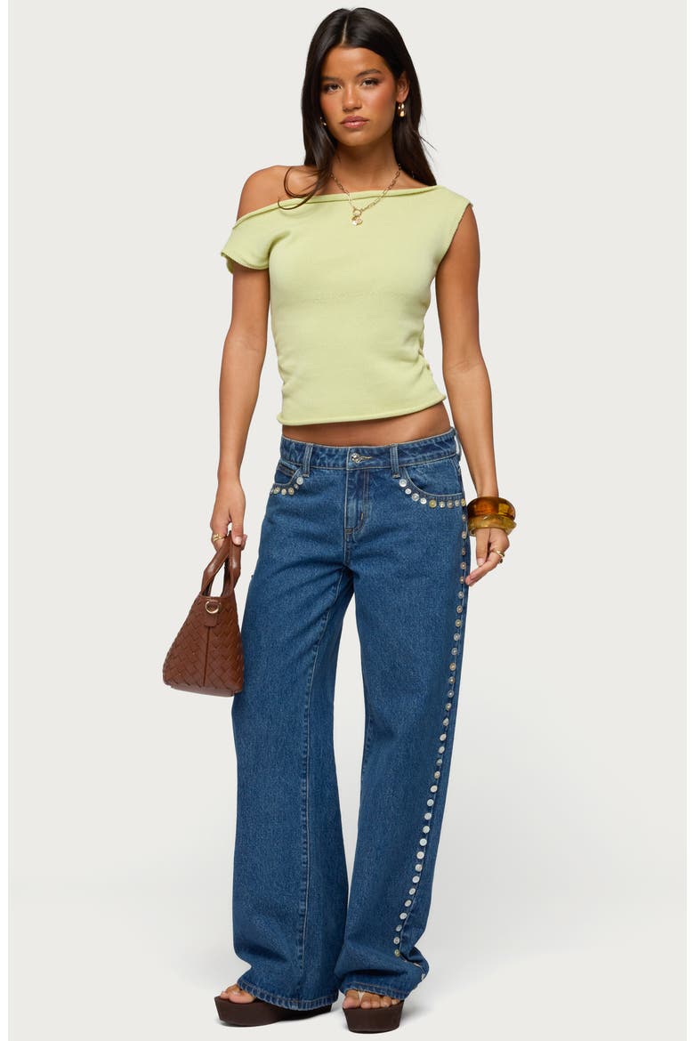 Lauria One-Shoulder Sweater, Alternate, color, GREEN