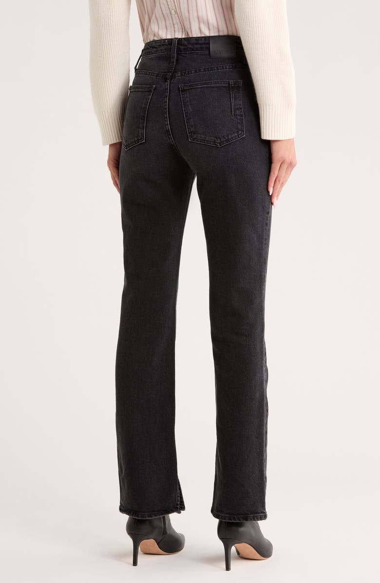 Derek Lam 10 Crosby Frankie Ultra High Waist Slit Hem Straight Leg Jeans, Alternate, color, Forsyth