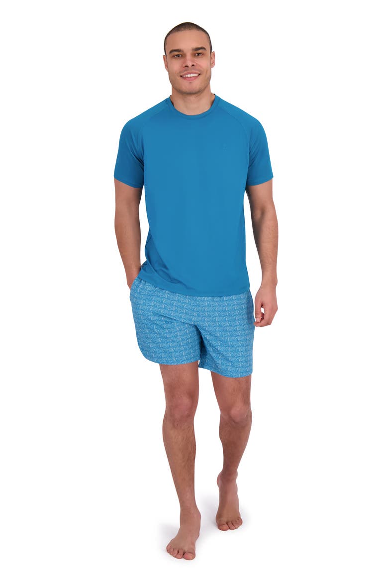 Short Sleeve Tech Waffle Rashguard, Alternate, color, SWELL