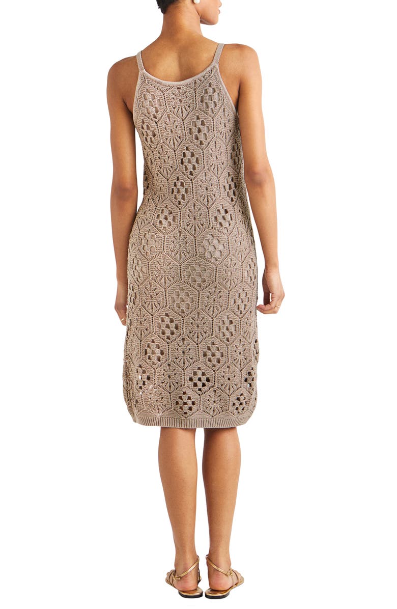 Splendid Eden Open Stitch Cotton Sweater Dress, Alternate, color, 