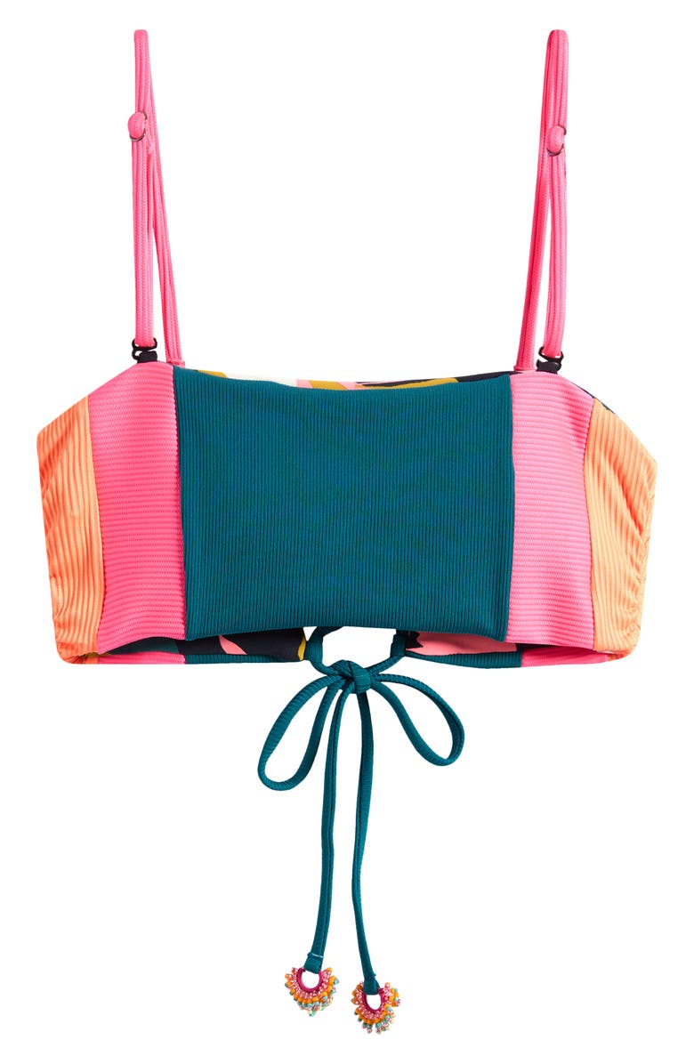 Maaji Verdant Breeze Nomad Multifit Reversible Bikini Top, Alternate, color, Teal Green